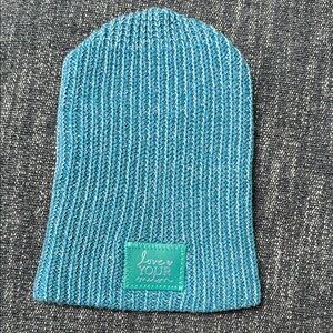 Love Your Melon Blue Speckled Knit Beanie Hat NWOT
